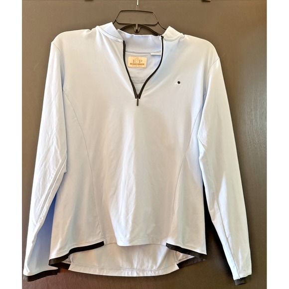 EP Pro Tops - Women's EP Pro Tour Tech‎ Golf Quarter Zip Pullover blue with black trim size M
